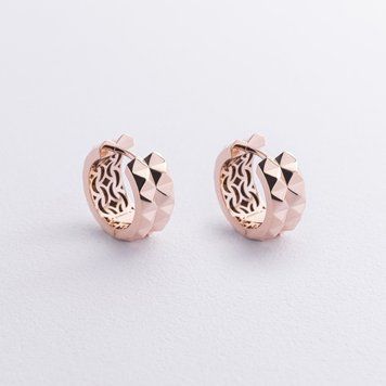 Серьги - кольца Monika из красного золота 826820 826820 фото