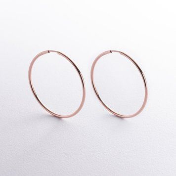 Сережки-кільця в червоному золоті 4,3 см 822749 822749 фото