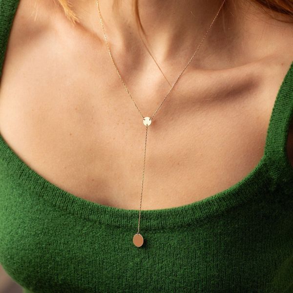 Золоте кольє Монетки з червоного золота 823530 823530 фото