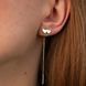 Сережки-протяжки Сердечки з жовтого золота 826448 826448 фото 1