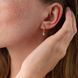 Золотые серьги Клевер с фианитами из красного золота 825036 825036 фото 4