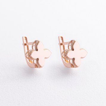 Сережки Конюшина в червоному золоті 825866 825866 фото