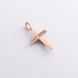 Золотий хрестик Розп'яття Спаси і Збережи з червоного і білого золота 823194 823194 фото 3