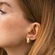 Сережки "Love" з фіанітами (жовте золото) с09317 с09317 фото 2
