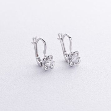 Золоті дитячі сережки з фіанітами с05962 с05962 фото