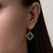 Сережки Конюшина у червоному золоті з емаллю 828079 828079 фото 2