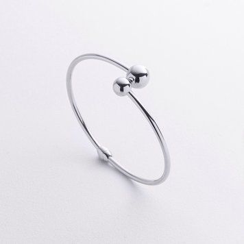 Жорсткий браслет Шарики із білого золота 811305 811305 фото