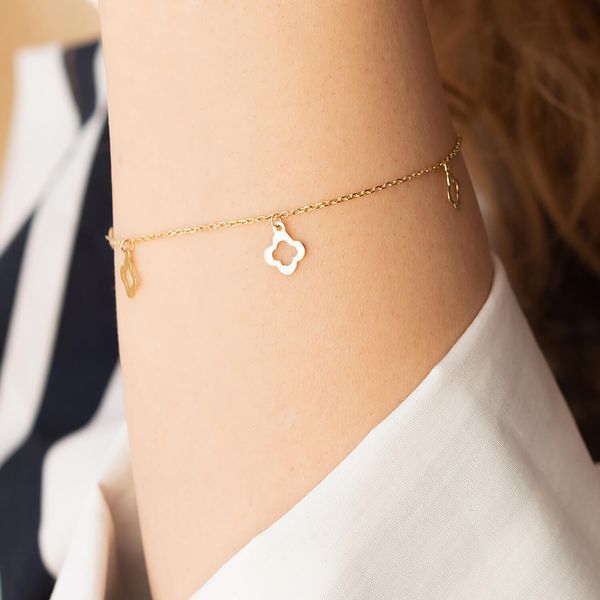 Браслет Клевер из жёлтого золота 811943 811943 фото