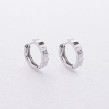 Сережки - кільця Ruby з білого золота 826722 826722 фото