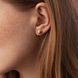 Сережки-пусети Конюшина з червоного золота 826490 826490 фото 2