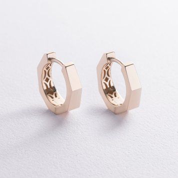 Серьги-кольца Bruna из жёлтого золота 826359 826359 фото