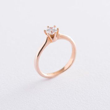 Золота заручальна каблучка (цирконій Swarovski) к06227 к06227_15 фото