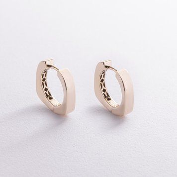 Серьги-кольца Nora из жёлтого золота 826360 826360 фото