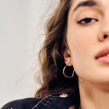 Сережки - пусети Сердечка з білого золота 826693 826693 фото