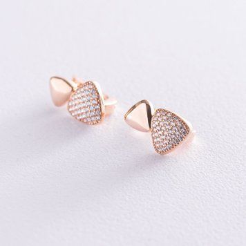 Золоті сережки з фіанітами с06576 с06576 фото