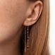 Золотые серьги-протяжки Шарики с черными фианитами из красного золота 827110 827110 фото 4