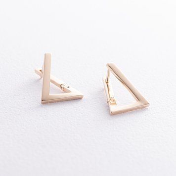 Сережки Імпровізація з жовтого золота 826316 826316 фото