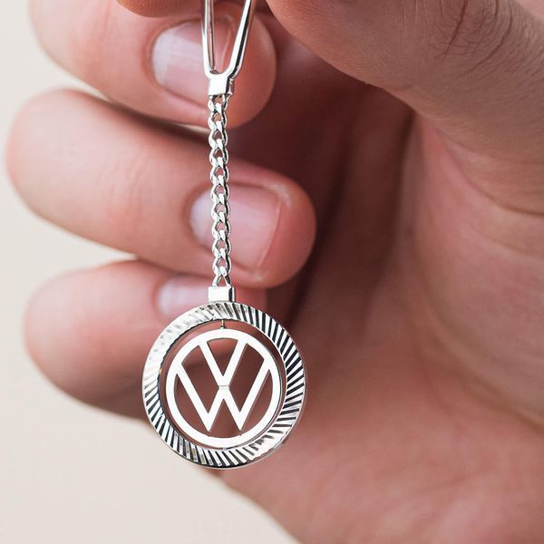 Брелок Volkswagen-Фольксваген из белого золота 810013 810013 фото