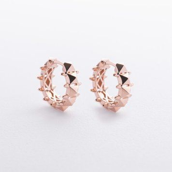 Серьги-кольца Tamila в красном золоте 825732 825732 фото