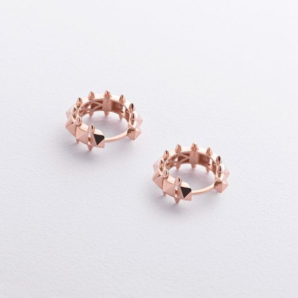 Сережки-кільця Tamila у червоному золоті 825732 825732 фото
