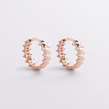 Сережки-кільця в червоному золоті 825807 825807 фото