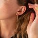 Серьги-кольца с цепочками из желтого золота 826896 826896 фото 2