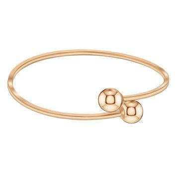 Золотий браслет-обруч з кільцями і кульками у червоному золоті 830001 830001 фото