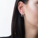 Золоті сережки Конюшина з білого золота та оніксом 828000 828000 фото 4