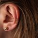 Сережки - пусети "Шарики" у жовтому золоті (6 мм) с06755 с06755 фото 3