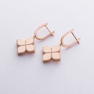 Сережки Конюшина з червоного золота 826518 826518 фото