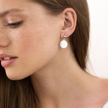 Серьги-пусеты Монетки из белого золота 826757 826757 фото