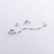 Асиметричні білі золоті сережки з діамантами 828404 828404 фото 7