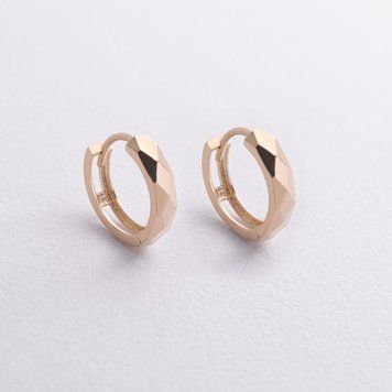 Сережки-кільця в жовтому золоті 825842 825842 фото