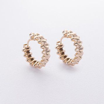 Сережки-кільця Gemma в жовтому золоті 825792 825792 фото