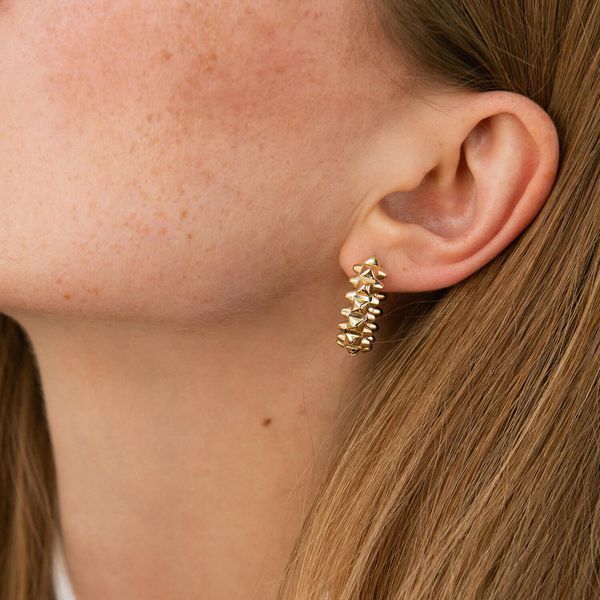 Сережки-кільця Gemma в жовтому золоті 825792 825792 фото