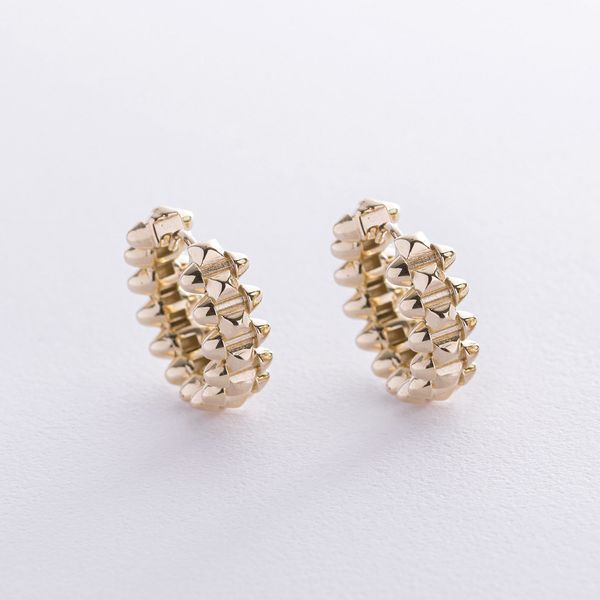 Сережки-кільця Gemma в жовтому золоті 825792 825792 фото