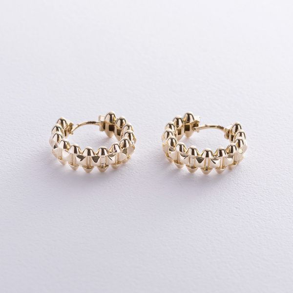 Сережки-кільця Gemma в жовтому золоті 825792 825792 фото