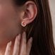 Сережки-пусети Мерилін у червоному золоті 825942 825942 фото 2