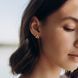 Сережки-пусети Трикутники з червоного золота 826392 826392 фото 1