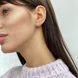 Золотые серьги-пусеты Клевер с фианитами из белого золота 827224 827224 фото 6