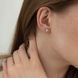 Золотые серьги-пусеты с бриллиантами из белого золота 828421 828421 фото 3