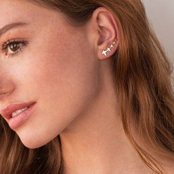 Серьги-клаймберы Стремление из жёлтого золота 826430 826430 фото