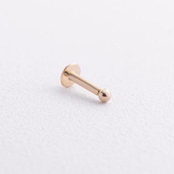 Одиночна сережка для хелікса Куля mini з жовтого золота 802652 802652 фото
