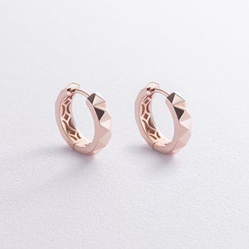 Серьги - кольца Louise из красного золота 826812 826812 фото