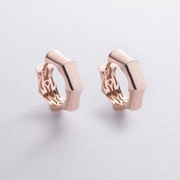 Серьги - кольца Selesta из красного золота 826814 826814 фото