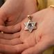 Золотой кулон Звезда Давида Символ CHAI с бриллиантами из красного и белого золота 802504 802504 фото 5