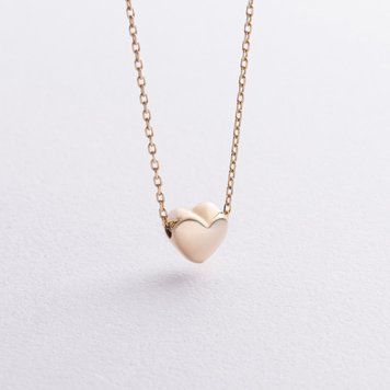 Колье с сердечком из жёлтого золота 824307 824307 фото