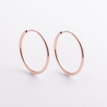 Сережки - кільця з червоного золота 822763 822763 фото