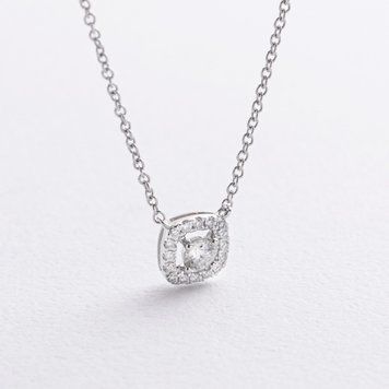 Золотое колье из белого золота с бриллиантами 824155 824155 фото