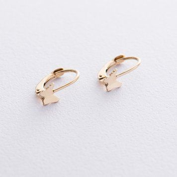 Дитячі золоті сережки "Метелики" с05897 с05897 фото